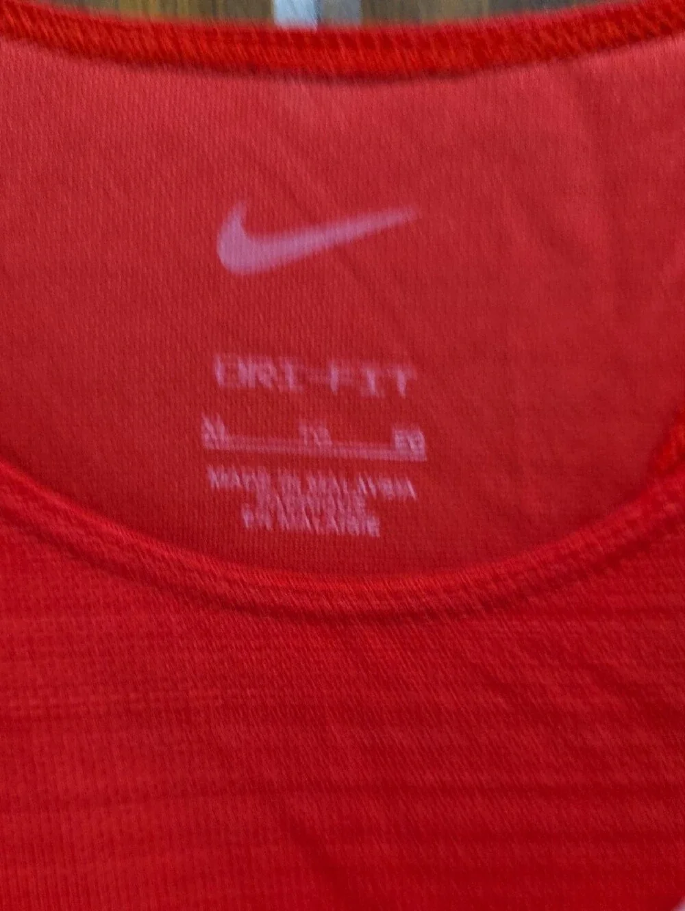 Nike Red Performance Tank with White Swoosh